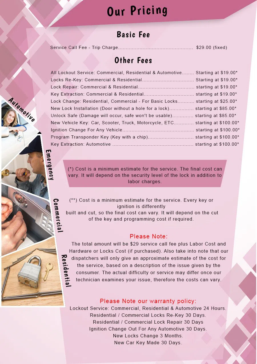 Dallas Affordable Locksmith, Dallas, TX 214-932-0714 - price-list-n-59m